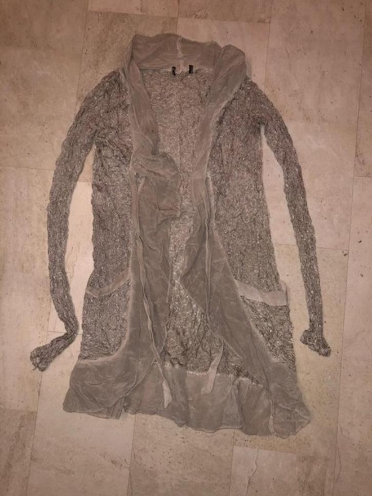 (v) ka123 creme dun vest beetje opengewerkt, Kleding | Dames, Truien en Vesten, Gedragen, Maat 46/48 (XL) of groter, Beige, Verzenden