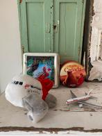 2 blikken, 1 metalen en 1 pluche vliegtuigje Martinair, Verzamelen, Luchtvaart en Vliegtuigspotten, Ophalen of Verzenden, Gebruikt