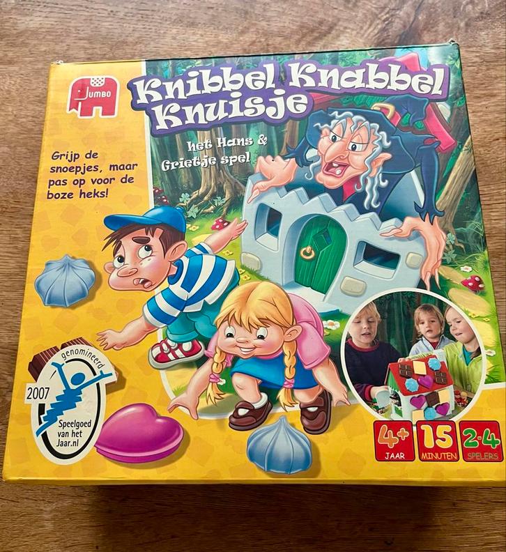 Knibbel Knabbel Knuisje Bordspel, Hobby en Vrije tijd, Gezelschapsspellen | Bordspellen, Zo goed als nieuw, Drie of vier spelers