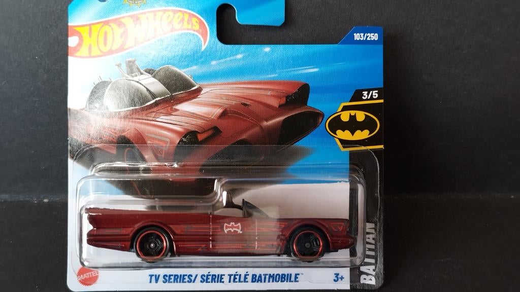Batman Batmobile Red 1:64 Hotwheels Pol, Auto, Verzenden, 1186mj 1 Nl, Nieuw