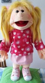 roze fleece trui v living puppet handpop 65cm, Kinderen en Baby's, Speelgoed | Poppen, Ophalen of Verzenden, Gebruikt