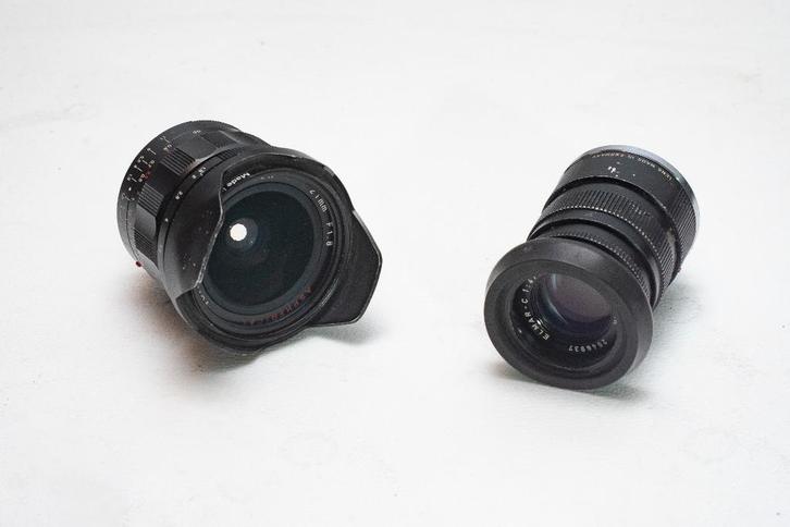 Leica M lenzen : Voigtlander 21mm F1.8 + Elmar-c 90mm F4, Audio, Tv en Foto, Fotografie | Lenzen en Objectieven, Telelens, Ophalen of Verzenden