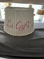 Riviera Maison witte, rieten lampenkap, Wit, Rond, Ophalen of Verzenden, Zo goed als nieuw