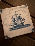 Oude Delfts Blauwe Tegel - Schip, Ophalen of Verzenden