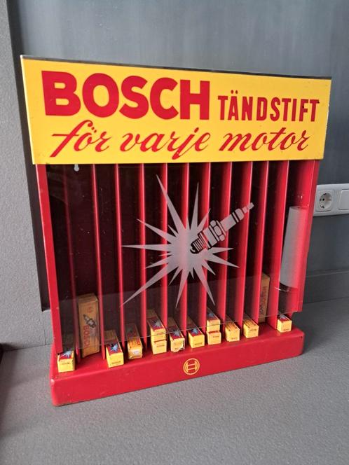 Bosch bougie kastje olie olieblik geen emaille reclamebord, Verzamelen, Merken en Reclamevoorwerpen, Gebruikt, Reclamebord, Ophalen