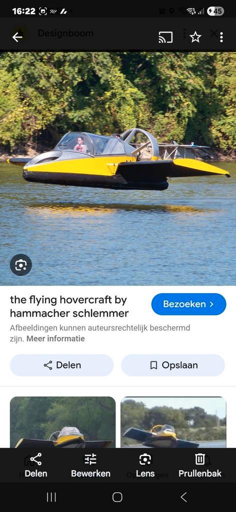 Vliegende hovercraft, Watersport en Boten, Speedboten, Nieuw, 3 tot 6 meter, Benzine, Polyester, Buitenboordmotor, Ophalen