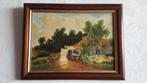 Prachtige reproductie uit 1989, Hobbema, watermolen, Antiek en Kunst, Kunst | Schilderijen | Klassiek, Ophalen