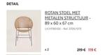 Zara home rotan stoelen 2 stuks voor binnen én buiten, Huis en Inrichting, Ophalen, Zo goed als nieuw, Bruin, Twee