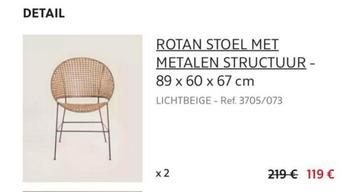 Zara home rotan stoelen 2 stuks voor binnen én buiten beschikbaar voor biedingen