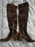 Bruine hoge suède laarzen, my. 38-40, Kleding | Dames, Schoenen, Ophalen of Verzenden, Zo goed als nieuw, Bruin, Hoge laarzen