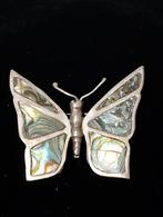 Vintage Taxco Sterling zilveren broche abalone vlinder, Sieraden, Tassen en Uiterlijk, Antieke sieraden, Ophalen of Verzenden