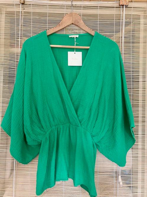 Heerlijk zomerse BoeBou overslag top, groen, nieuw+kaartje!, Kleding | Dames, Blouses en Tunieken, Nieuw, Groen, Verzenden