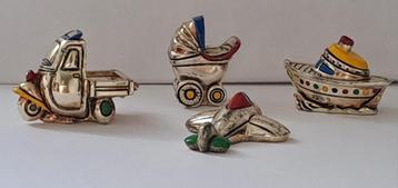 Zeer mooie miniatuur. Silver plated. 4 stuks 1 koop. beschikbaar voor biedingen