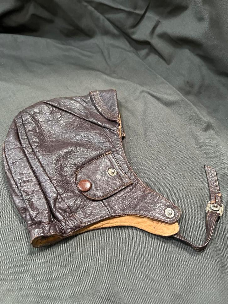 Vintage Lederen Pilotenmuts, Kleding | Heren, Hoeden en Petten, Gedragen, Hoed, One size fits all, Ophalen