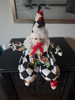 Vintage Harlekijn pop jaren 70. - 55 cm, Verzamelen, Poppen, Ophalen of Verzenden, Gebruikt, Overige typen