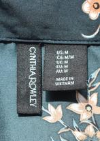 CYNTHIA ROWLEY satijnen blouse, sleepwear, flowers, Mt. M, Cynthia Rowley, Maat 38/40 (M), Zo goed als nieuw, Verzenden