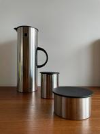 Stelton RVS thermoskan met toebehoren, Huis en Inrichting, Ophalen, Gebruikt, Rvs