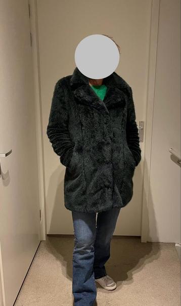 Madness faux fur winterjas donkergroen maat L beschikbaar voor biedingen