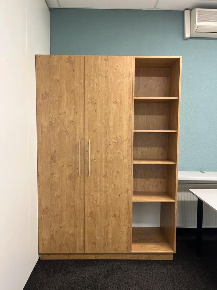 Houten Kast met Deuren en Planken, Huis en Inrichting, Kasten | Kledingkasten, Gebruikt, 150 tot 200 cm, 100 tot 150 cm, 25 tot 50 cm