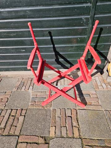 2 Regisseursstoeltjes - Houten Klapstoelen beschikbaar voor biedingen