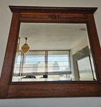 Antieke eiken facet geslepen spiegel, Antiek en Kunst, Ophalen