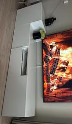 Tv meubel  2-delig, Ophalen of Verzenden, Zo goed als nieuw, Vrijstaande haard, Elektrische haard