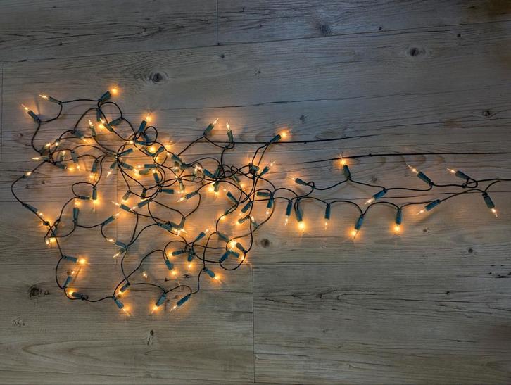 Kerstverlichting, lichtsnoer met 100 lampjes, Diversen, Kerst, Zo goed als nieuw, Ophalen of Verzenden