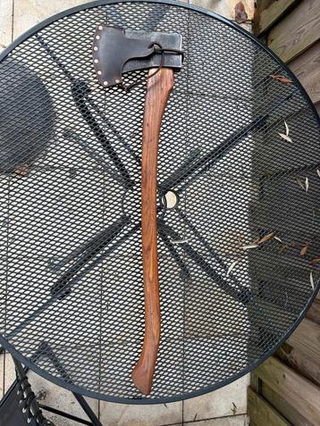 Gerestaureerde Yankee Bijl met Hickory Steel & Lederen Hoes beschikbaar voor biedingen