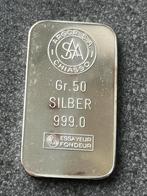 Argor zilverbaartje 50 gram, Postzegels en Munten, Edelmetalen en Baren, Ophalen of Verzenden, Zilver