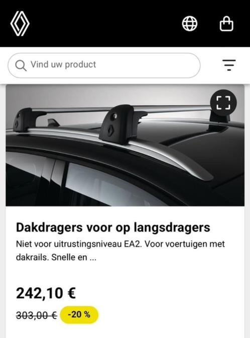 Dakdragers Renault Captur II origineel, Auto diversen, Dakdragers, Zo goed als nieuw, Ophalen