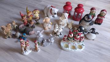 Kerstdecoratie Beelden en Ornamenten voor herfst en winter  beschikbaar voor biedingen