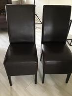 4 Bruine eetkamer stoelen, Overige materialen, Gebruikt, Bruin, Ophalen of Verzenden