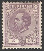 Suriname NVPH nr 5 ongebruikt Koning Willem III 1873, Postzegels en Munten, Postzegels | Suriname, Verzenden, Postfris
