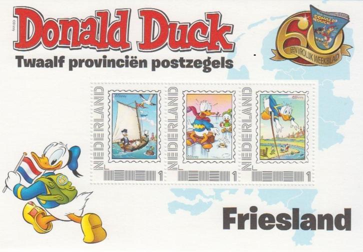 Nederland Postset Donald Duck Friesland met zegels + kaarten, Postzegels en Munten, Postzegels | Nederland, Postfris, Na 1940