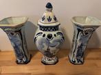 Antiek Delfts Blauw Kaststel - 3 Delig, Antiek en Kunst, Curiosa en Brocante, Ophalen