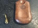 Antieke leren sigaar etui en sigaar knipper/ cigar cutter, Ophalen of Verzenden, Zo goed als nieuw