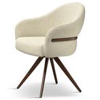 Luxe draaibare eetkamerstoel Japndi armstoel beige, Huis en Inrichting, Ophalen, Overige kleuren, Nieuw, Eén