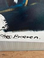 Olieverf schilderij “de verrassing” ., Antiek en Kunst, Kunst | Schilderijen | Modern, Ophalen of Verzenden