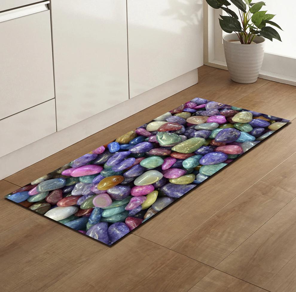 Gekleurde Stenen Vloerkleed / 3D Kleed Vloermat Mat Loper, Huis en Inrichting, Verzenden, Nieuw, 50 tot 100 cm, 150 tot 200 cm