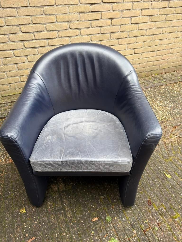 Leren stoel, Huis en Inrichting, Fauteuils, Ophalen, Gebruikt, Leer