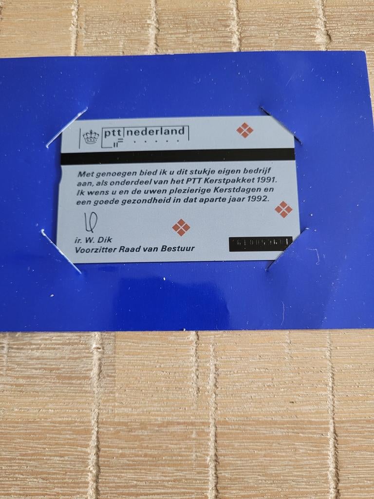PTT Nederland Telefoonkaart Kerstpakket 1991, Ophalen of Verzenden