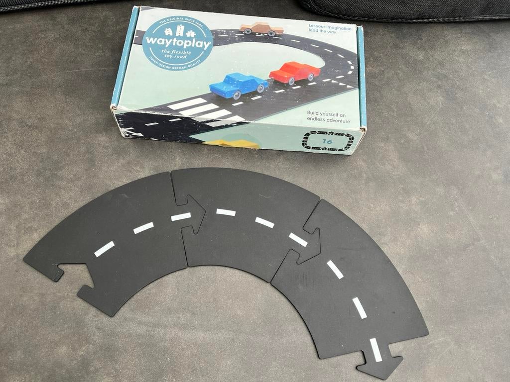 Way to play rubberen autoweg, Overige merken, Gebruikt, Zelf te bouwen, Ophalen of Verzenden