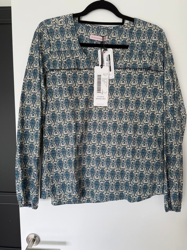 Studio anneloes blouse, Kleding | Dames, Blouses en Tunieken, Ophalen of Verzenden, Nieuw, Maat 36 (S), Blauw