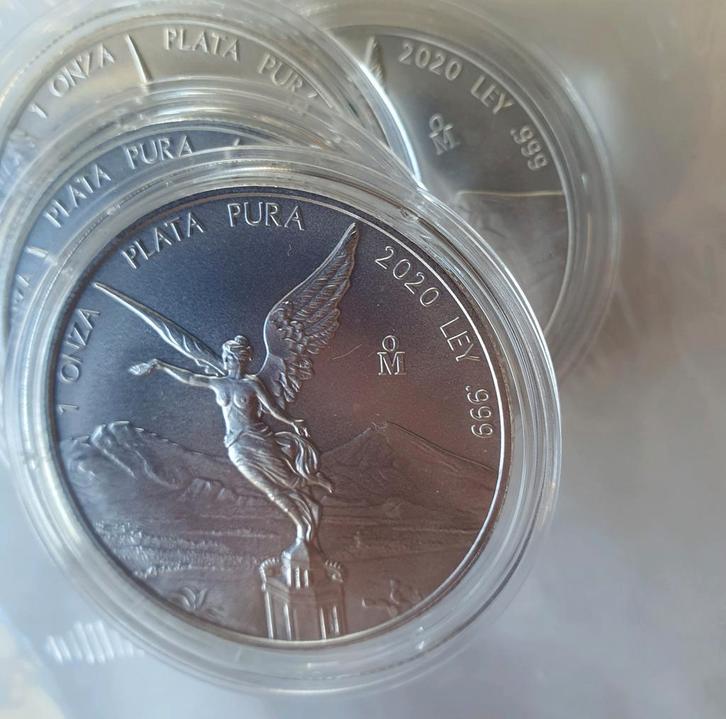 Zilver 1 oz libertad mexico 999 perfecte conditie., Postzegels en Munten, Edelmetalen en Baren, Zilver, Ophalen of Verzenden