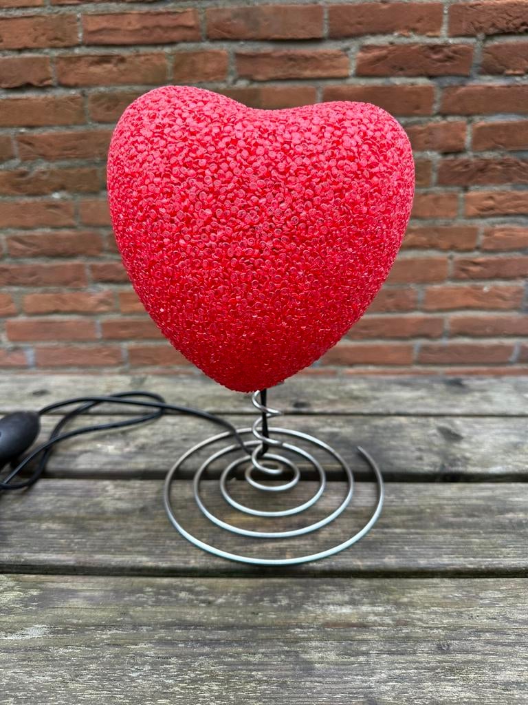 Hart lamp IKEA vintage, Huis en Inrichting, Lampen | Tafellampen, Ophalen of Verzenden, Zo goed als nieuw, Minder dan 50 cm