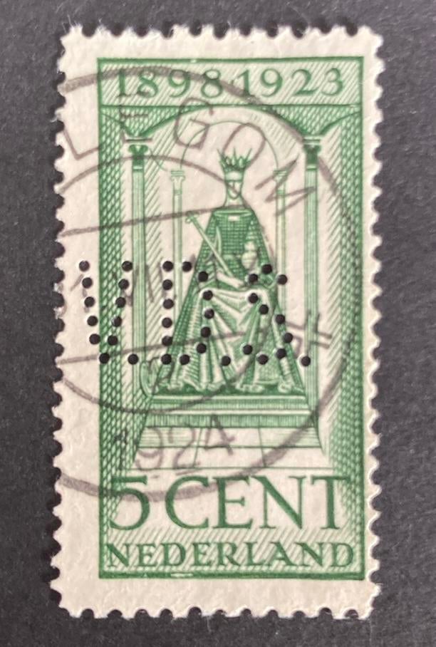 Perfin VDS in nvph 122G, Verzenden, Gestempeld