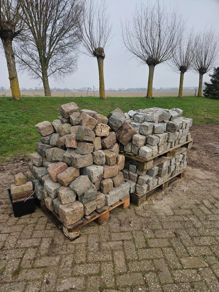 Diverse stenen keien voor tuin of oprit, Ophalen, Gebruikt, Klinkers, Natuursteen