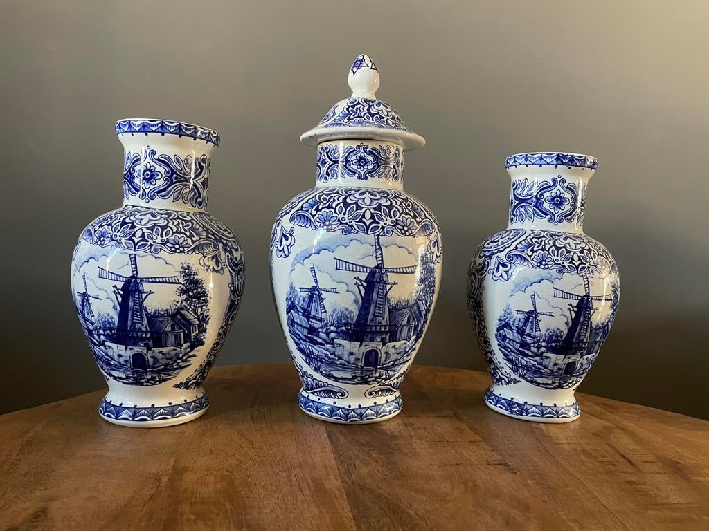 T. Delfts Bleau vazen (set van 3), Ophalen