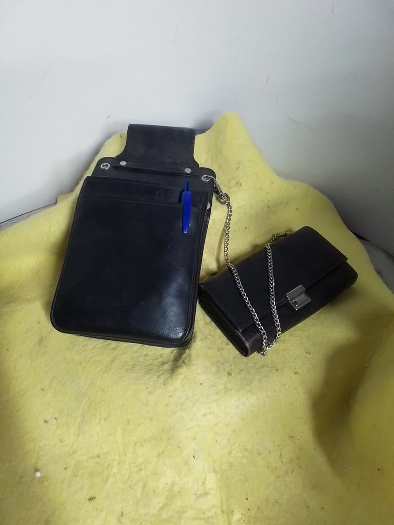 14972) Holster met grkote beurs voor marktaandeel of horeca, Ophalen of Verzenden, Zwart