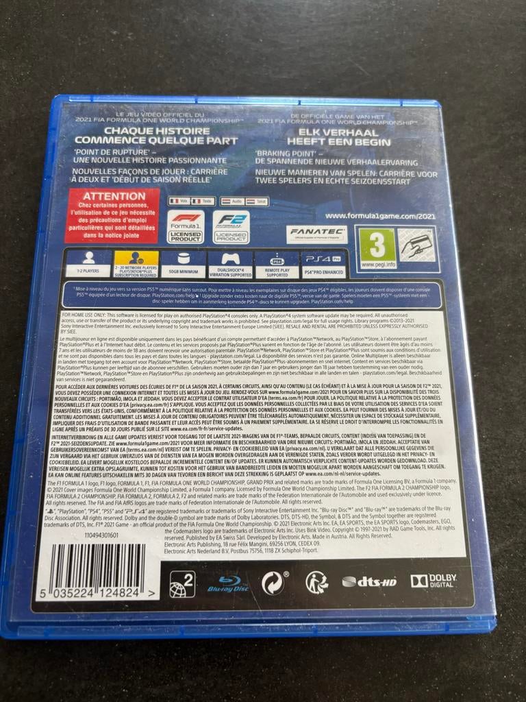 F1 2021 voor PS4/PS5 - Zo goed als nieuw, Spelcomputers en Games, Games | Sony PlayStation 4, Online, 1 speler, Racen en Vliegen